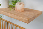 Thin Contemporary Clean Lined – White Oak Floating Shelves For Plasterboard Walls