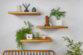 Thin Country Cottage – Warm Oak Shelves For Plasterboard Walls