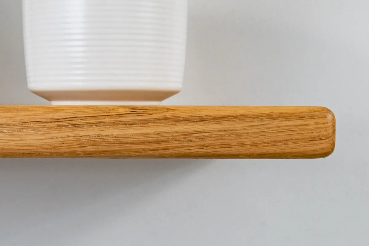 Thin Country Cottage – Warm Oak Shelves For Plasterboard Walls