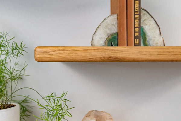 Thin Country Cottage – Warm Oak Shelves For Plasterboard Walls