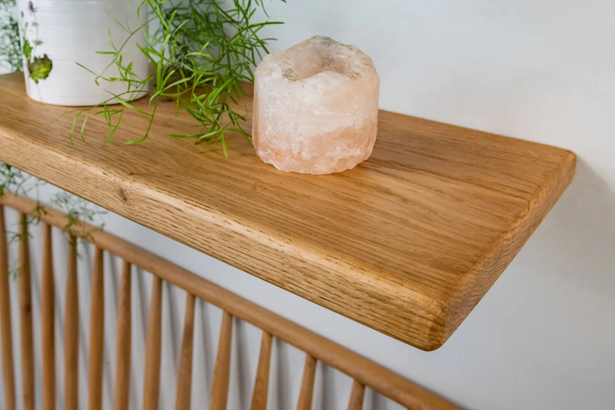 Thin Country Cottage – Warm Oak Shelves For Plasterboard Walls