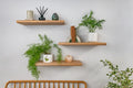Thin Country Cottage – White Oak Shelves For Plasterboard Walls