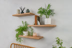 Thin Country Cottage – White Oak Shelves For Plasterboard Walls