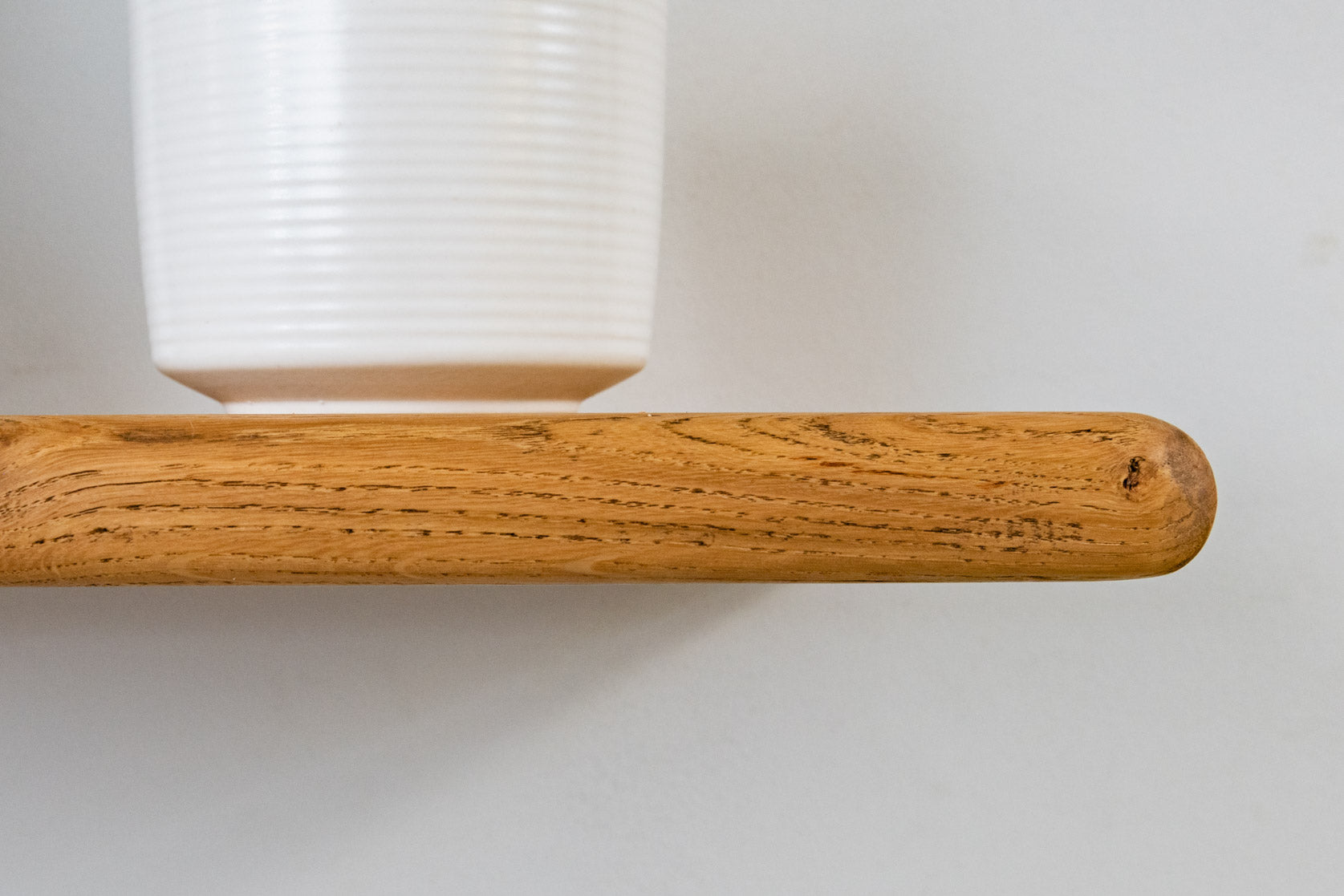 Thin Farmhouse – Dark Oak Shelves For Plasterboard Walls