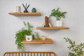 Thin Farmhouse – Natural Oak Shelves For Plasterboard Walls