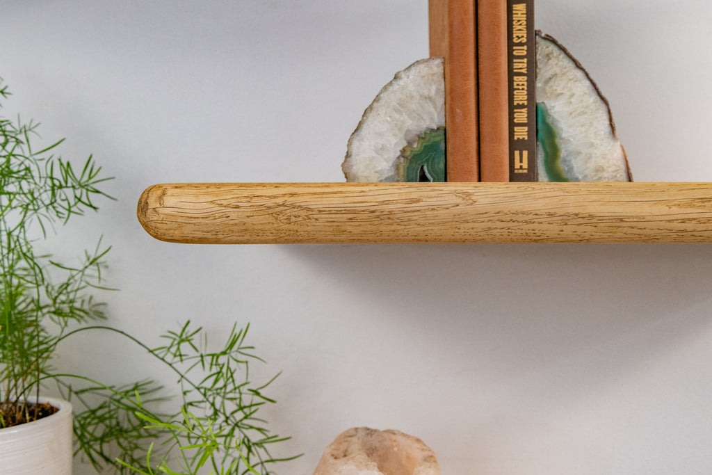 Thin Farmhouse – Natural Oak Shelves For Plasterboard Walls