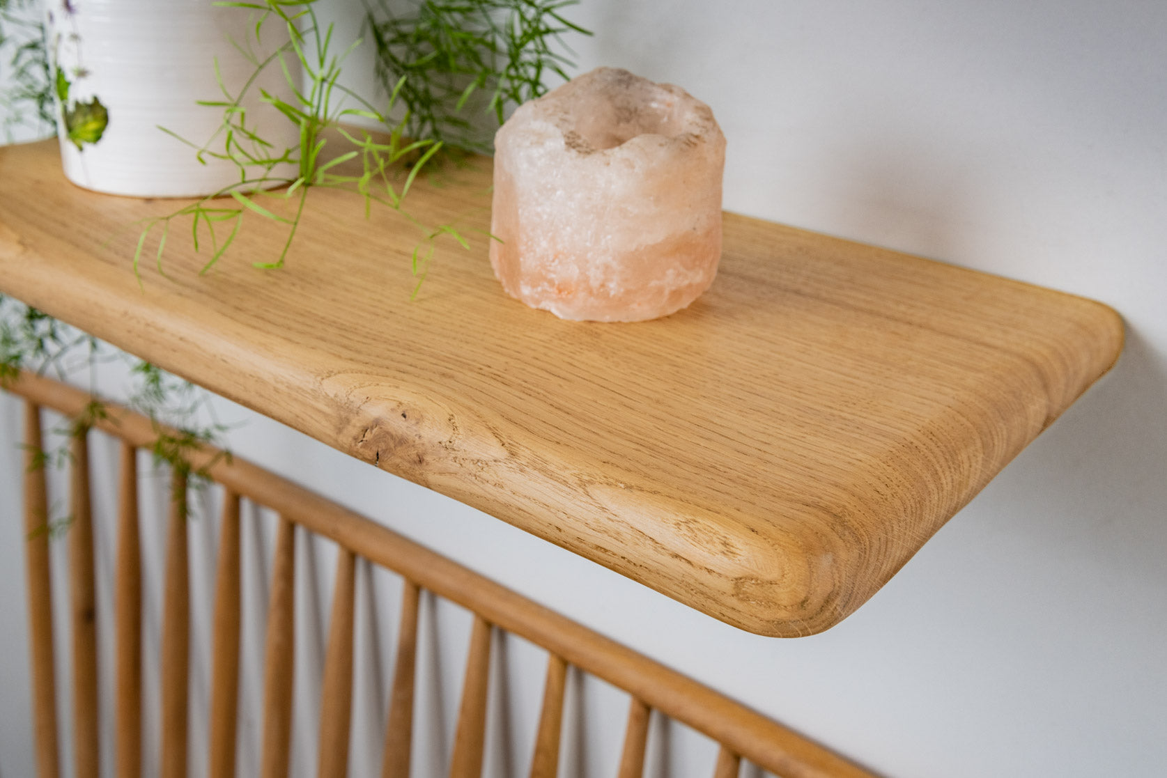 Thin Farmhouse – Natural Oak Shelves For Plasterboard Walls