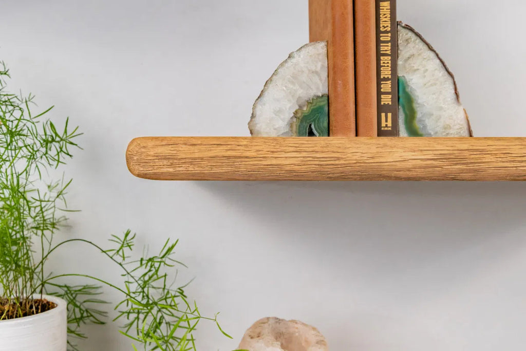 Thin Rustic Reclaimed Style– Natural Oak Shelves For Plasterboard Walls