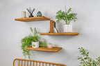 Thin Rustic Reclaimed Style– Warm Oak Shelves For Plasterboard Walls