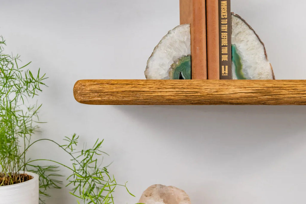 Thin Rustic Reclaimed Style– Warm Oak Shelves For Plasterboard Walls