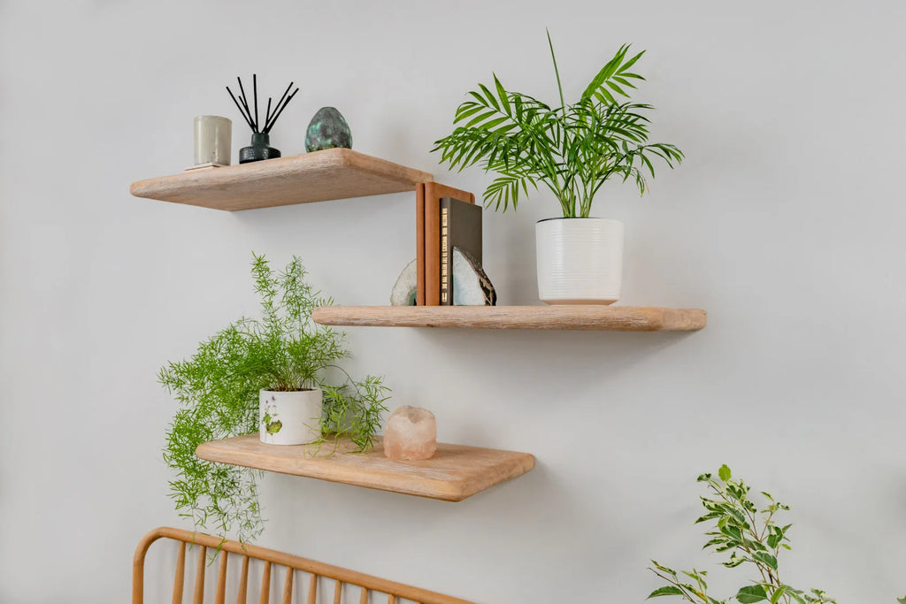 Thin Rustic Reclaimed Style– White Oak Floating Shelves